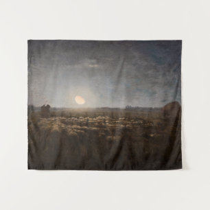 Jean-Francois Millet - Sheepfold, Moonlight 1872 Tapestry