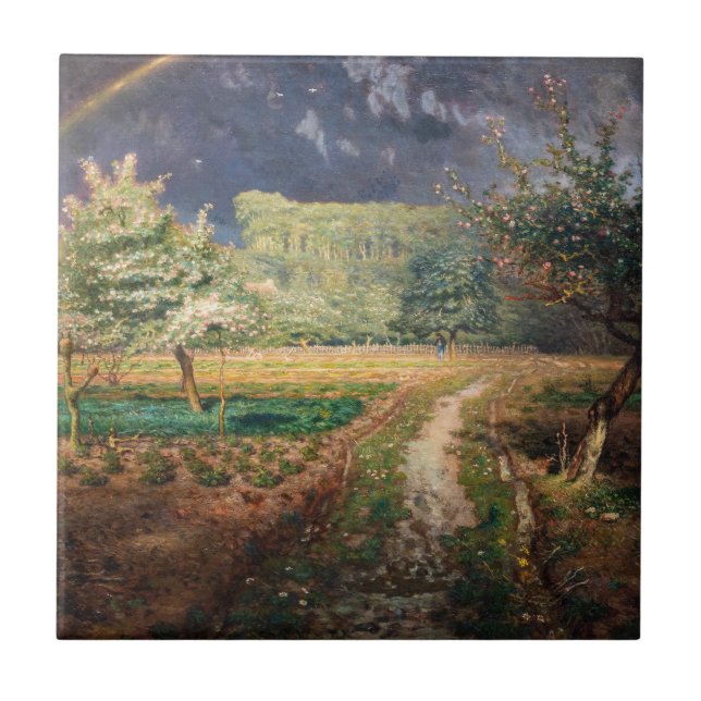 Jean-Francois Millet - Spring at Barbizon Ceramic Tile (Front)