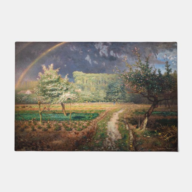 Jean-Francois Millet - Spring at Barbizon Doormat (Front)
