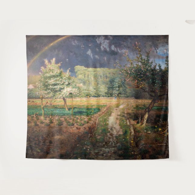 Jean-Francois Millet - Spring at Barbizon Tapestry (Front (Horizontal))