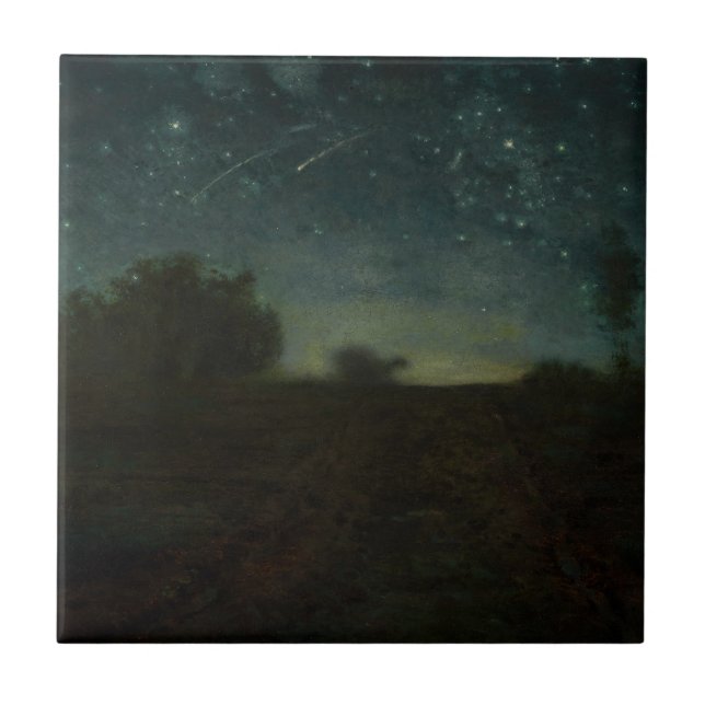 Jean-Francois Millet - Starry Night Ceramic Tile (Front)