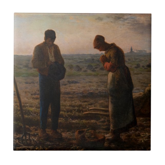 Jean-Francois Millet - The Angelus Ceramic Tile (Front)