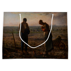 Jean-Francois Millet - The Angelus Large Gift Bag