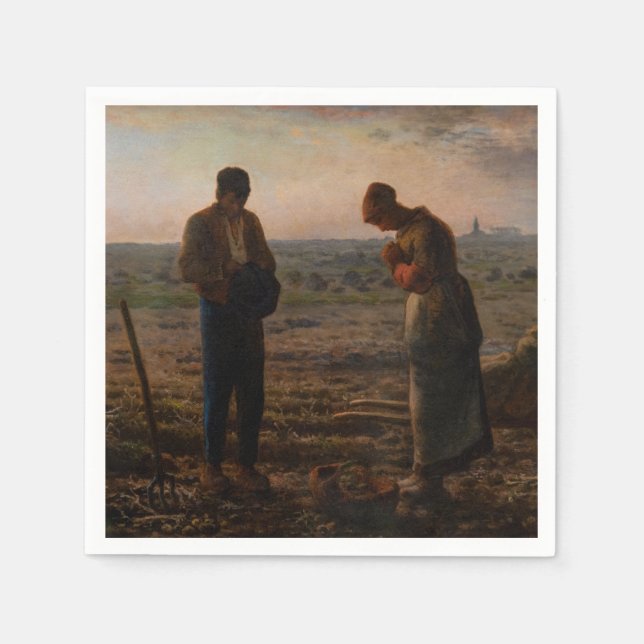 Jean-Francois Millet - The Angelus Napkin (Front)