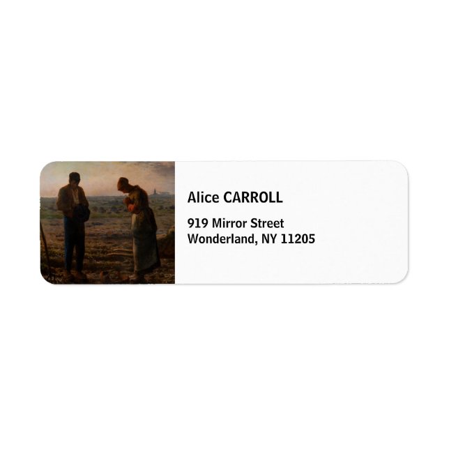 Jean-Francois Millet - The Angelus Return Address Label (Front)