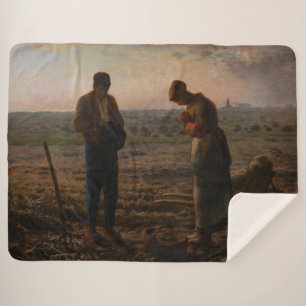 Jean-Francois Millet - The Angelus Sherpa Blanket