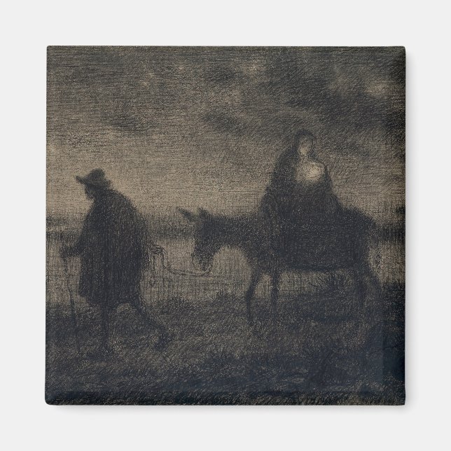 Jean-Francois Millet - The Flight Into Egypt Magnet (Front)
