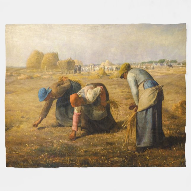 Jean-Francois Millet - The Gleaners Fleece Blanket (Front (Horizontal))
