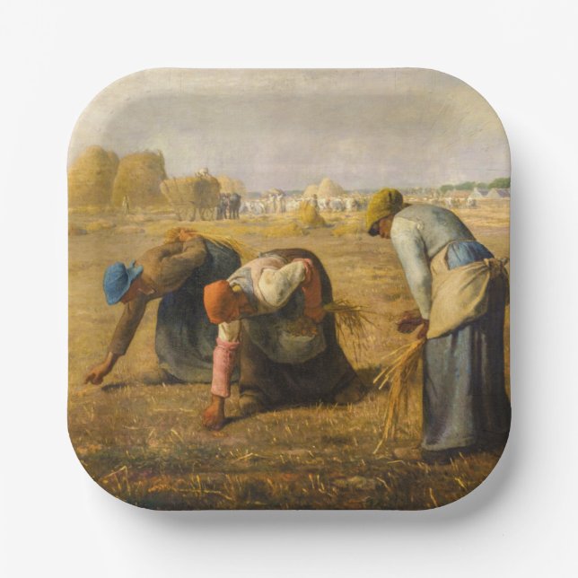 Jean-Francois Millet - The Gleaners Paper Plate (Front)