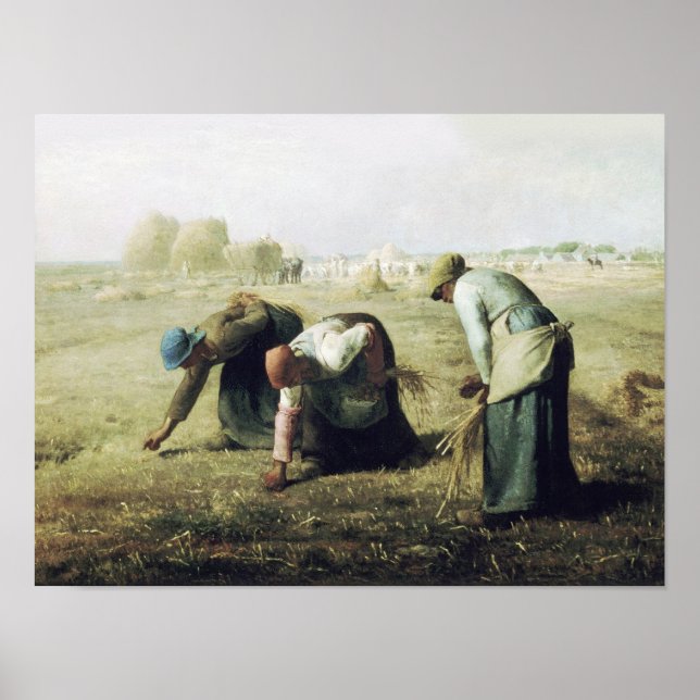 Jean François Millet, The Gleaners Poster (Front)
