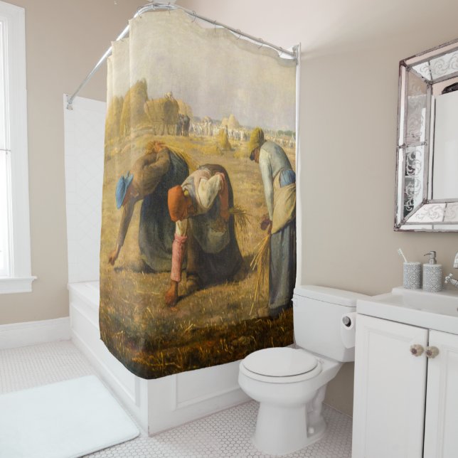 Jean-Francois Millet - The Gleaners Shower Curtain (In Situ)