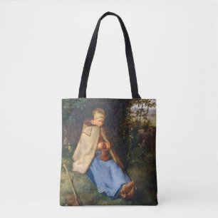 Jean-Francois Millet - The Knitter Tote Bag