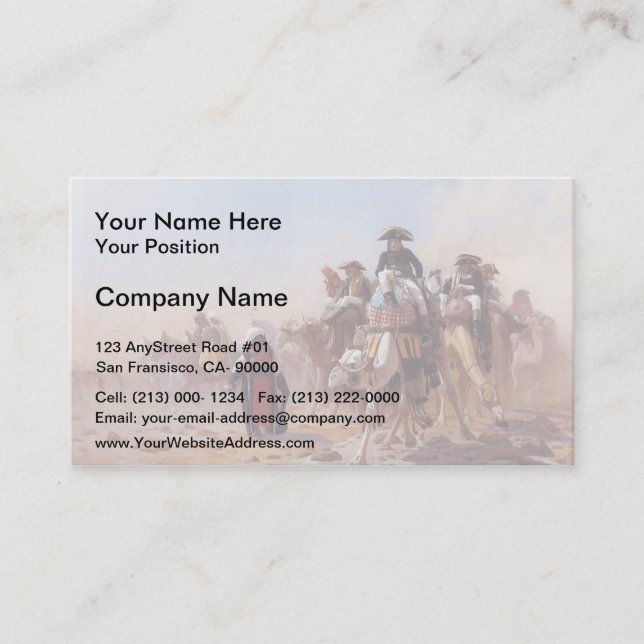 Jean Gerome-General Bonaparte & his Military Staff Business Card (Front)