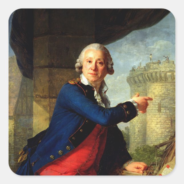 Jean-Henri  Chevalier de Latude, 1789 Square Sticker (Front)