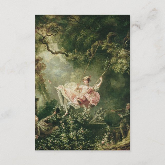 Jean-Honoré Fragonard - The Swing, Enclosure Card (Front)