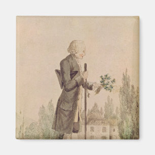 Jean-Jacques Rousseau Gathering Herbs Magnet