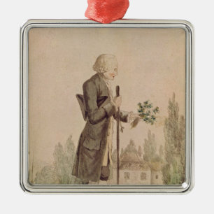 Jean-Jacques Rousseau Gathering Herbs Metal Tree Decoration