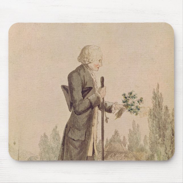 Jean-Jacques Rousseau  Gathering Herbs Mouse Pad (Front)