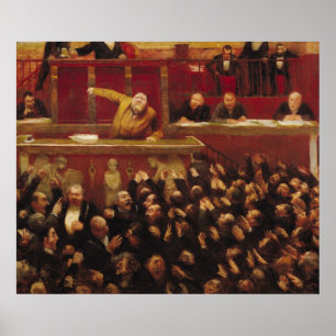 Jean Jaures  Speaking at the Tribune Poster