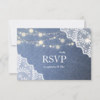 Jean Lace & String Lights Wedding w/ Meal