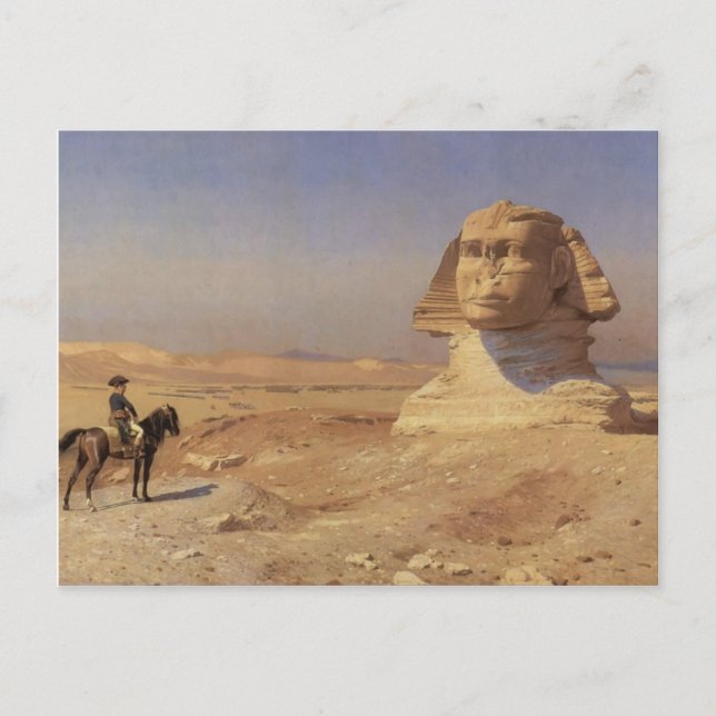 Jean-Leon Gerome- Bonaparte Before the Sphinx Postcard (Front)