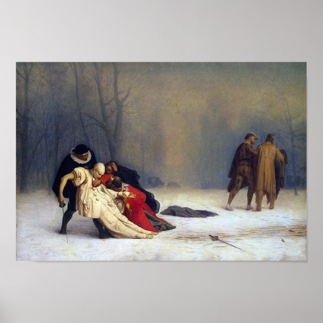 JEAN LEON GEROME-DUEL AFTER A MASQUERADE-PRINT POSTER (Front)