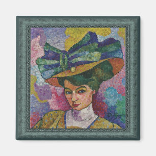 Jean Metzinger Woman in Hat Artwork Magnet
