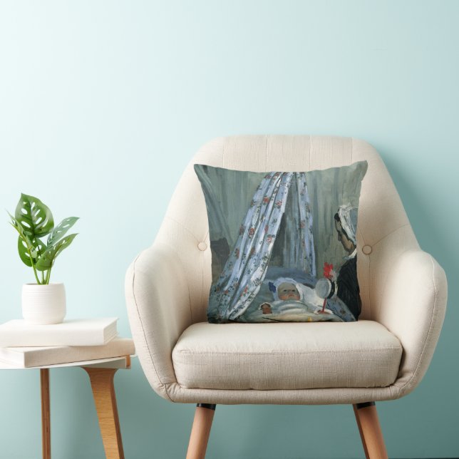 Jean Monet in His Cradle by Claude Monet Cushion (Chair)