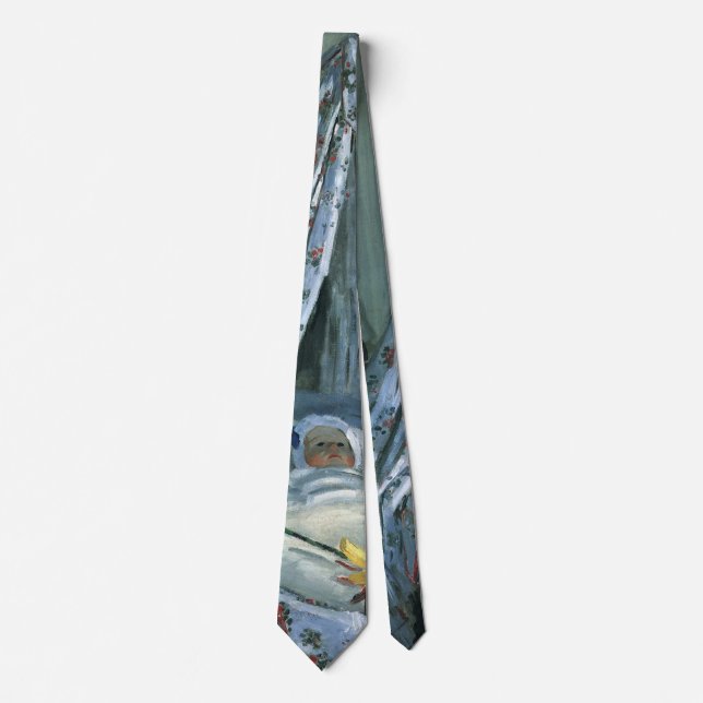 Jean Monet in His Cradle by Claude Monet Tie (Front)
