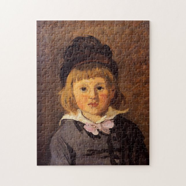 Jean Monet Wearing Hat with Pompom Monet Fine Art Jigsaw Puzzle (Vertical)