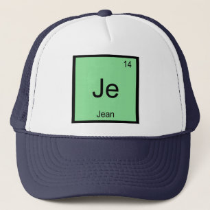 Jean  Name Chemistry Element Periodic Table Trucker Hat