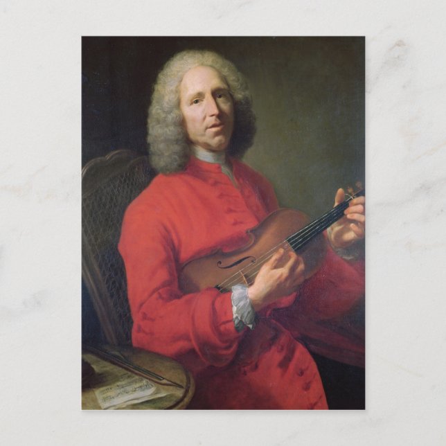 Jean-Philippe Rameau with a Violin Postcard (Front)