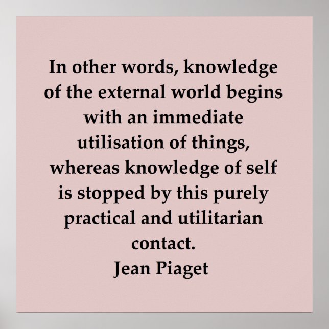 jean piaget quote poster (Front)