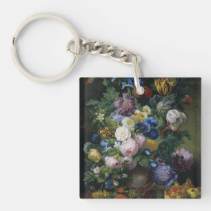 Jean-Pierre-Xavier Bidauld Still Life With Tulips Key Ring