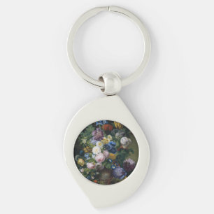 Jean-Pierre-Xavier Bidauld Still Life With Tulips Key Ring