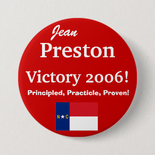 Jean Preston for N.C. Senate 7.5 Cm Round Badge