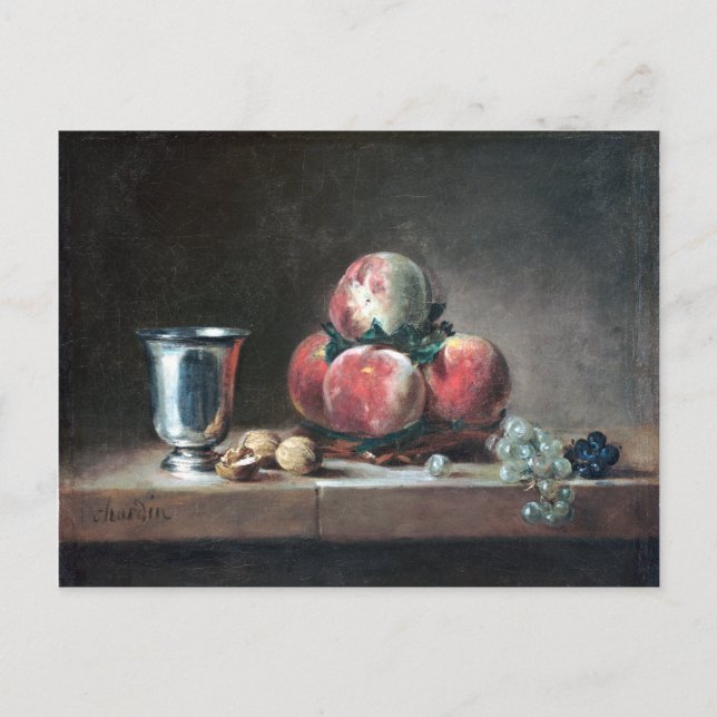 Jean-Siméon Chardin Still Life with Peaches Postcard (Front)