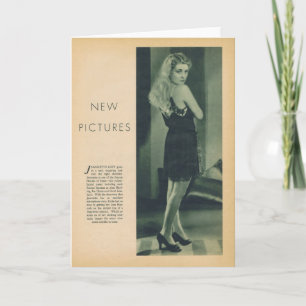 Jeanette Loff 1930 vintage portrait in short dress Card