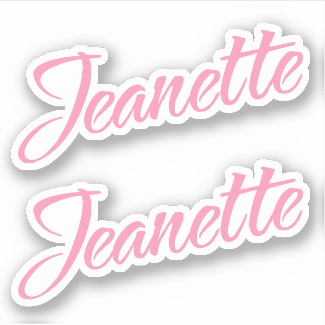Jeanette Name in Pink x2 (Front)