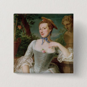 Jeanne Antoinette Poisson Marquise de Pompadour 15 Cm Square Badge