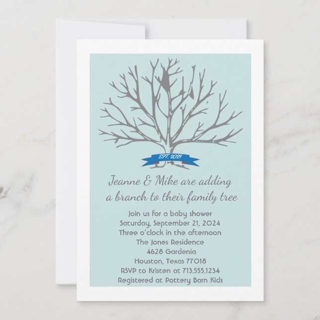 Jeanne baby shower invitation (Front)