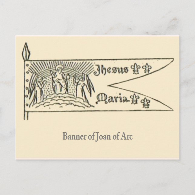 Jeanne d'arc, Banner Postcard (Front)