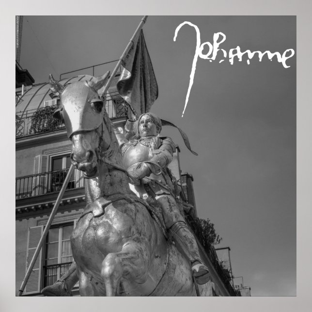 Jeanne d'Arc Johanna von Orléans Emmanuel Frémiet Poster (Front)