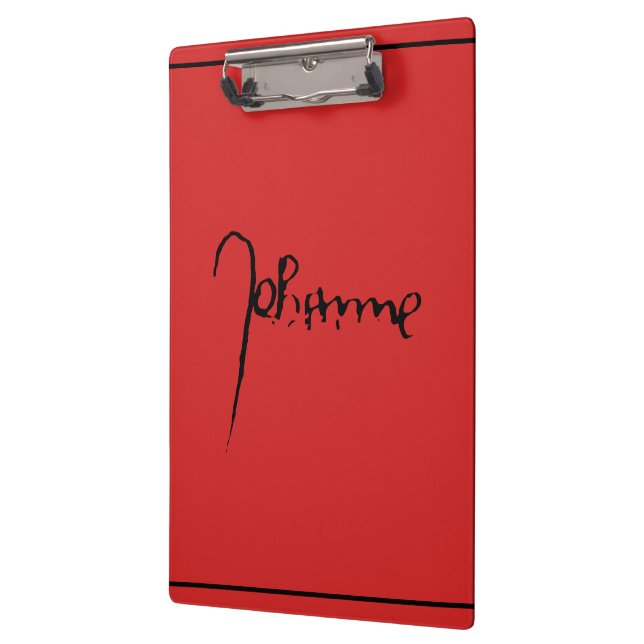 Jeanne d'Arc Saint Joan in heaven faith Signature Clipboard (Left)