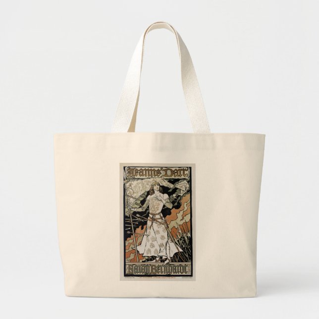 Jeanne d'Arc ~ Sarah Bernhardt Large Tote Bag (Front)