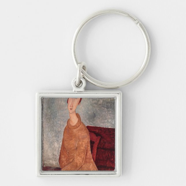 Jeanne Hebuterne in a Yellow Jumper, 1918-19 Key Ring (Front)