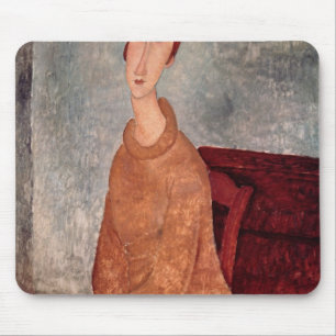 Jeanne Hebuterne in a Yellow Jumper, 1918-19 Mouse Pad