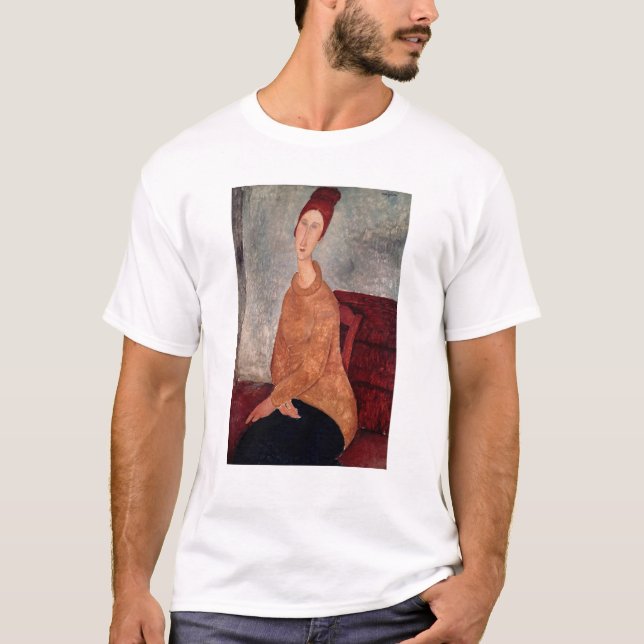 Jeanne Hebuterne in a Yellow Jumper, 1918-19 T-Shirt (Front)