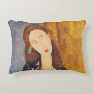 Jeanne Hebuterne portrait by Amedeo Modigliani Decorative Cushion