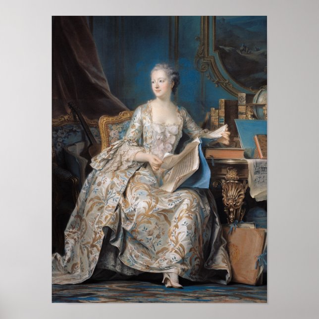 Jeanne Poisson  the Marquise de Pompadour, 1755 Poster (Front)